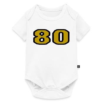 80. 80 ANS. 80e ANNIVERSAIRE. ANNIVERSAIRE 80 ANS. - Body à manches courtes Premium Bébé - blanc - Devant
