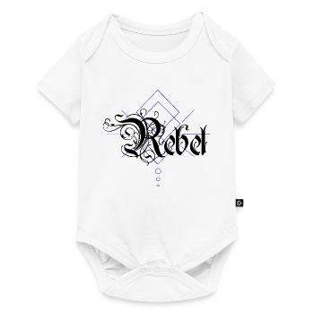 Rebel - Baby Premium Kurzarmbody - Weiß - Vorne