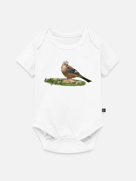 Eichelhäher - Baby Premium Kurzarmbody - Weiß