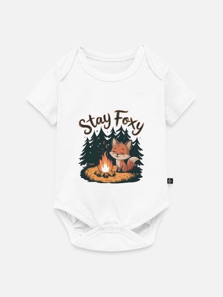 Bleib fuchsig - Baby Premium Kurzarmbody - Weiß