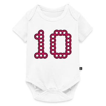 10. 10 YEARS. 10th ANNIVERSARY. 10 YEAR ANNIVERSARY. - Baby Premium short-sleeve bodysuit - white - Front