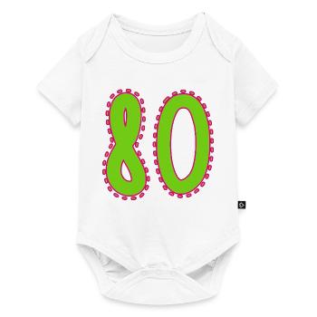 80. 80 ANS. 80e ANNIVERSAIRE. ANNIVERSAIRE 80 ANS. - Body à manches courtes Premium Bébé - blanc - Devant