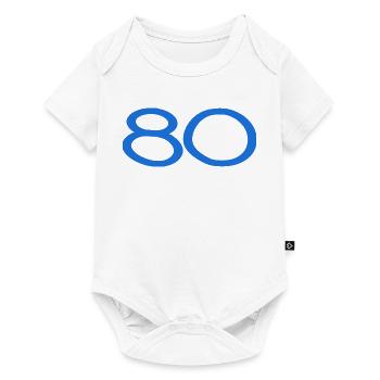 80. 80 ANS. 80e ANNIVERSAIRE. ANNIVERSAIRE 80 ANS. - Body à manches courtes Premium Bébé - blanc - Devant
