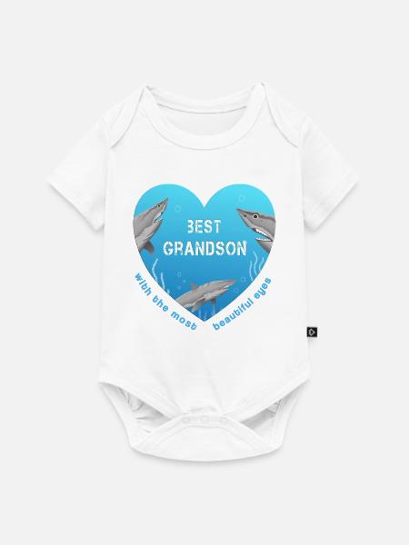 best grandson - Baby Premium Kurzarmbody - Weiß