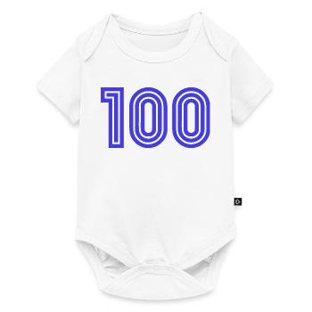 100. 100 YEARS. 100th ANNIVERSARY. BIRTHDAY 100 - Baby Premium short-sleeve bodysuit - white - Front
