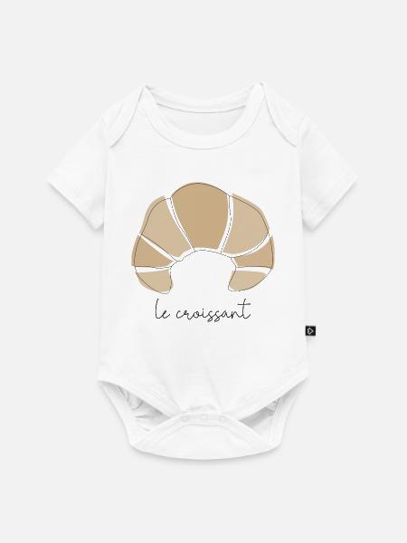 Croissant³. - Baby Premium Kurzarmbody - Weiß
