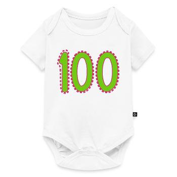 100. 100 YEARS. 100th ANNIVERSARY. BIRTHDAY 100 - Baby Premium short-sleeve bodysuit - white - Front