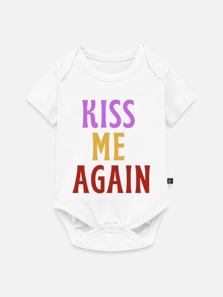 Küss mich wieder - LIEBE! - Baby Premium Kurzarmbody - Weiß
