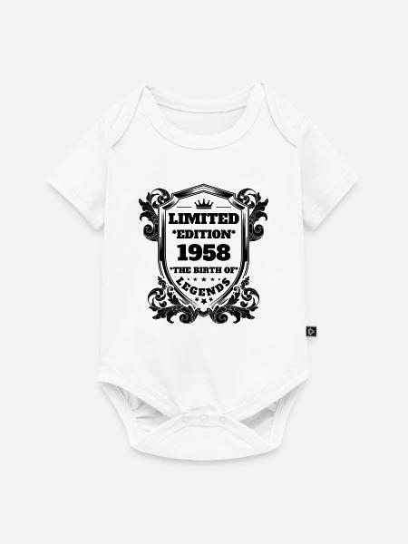 1958 - Baby Premium Kurzarmbody - Weiß