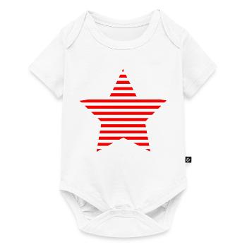 STERN. STERNE. STERN. STERNE. FEST. JAHRESTAG - Baby Premium Kurzarmbody - Weiß - Vorne