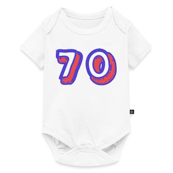70. 70 ANS. 70e ANNIVERSAIRE. ANNIVERSAIRE 70 ANS. - Body à manches courtes Premium Bébé - blanc - Devant