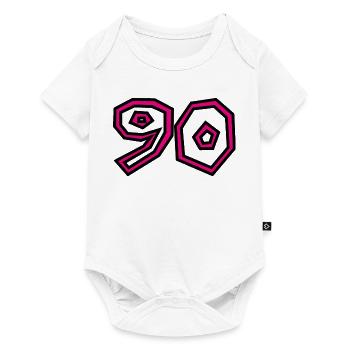 90. 90 ANS. 90e ANNIVERSAIRE. ANNIVERSAIRE 90 ANS. - Body à manches courtes Premium Bébé - blanc - Devant