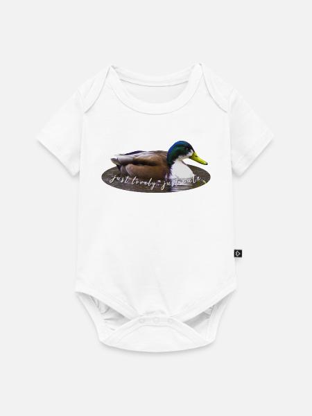 just lovely just cute - Baby Premium Kurzarmbody - Weiß