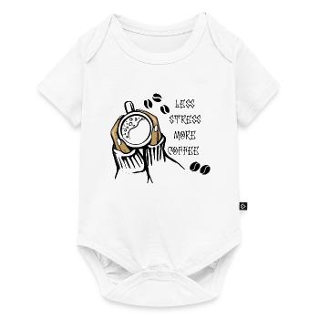 Less Stress More Coffee - Baby Premium short-sleeve bodysuit - white - Front