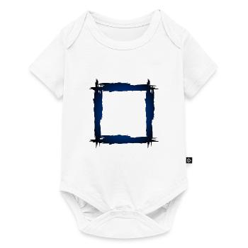 Quadrat Rahmen - Baby Premium Kurzarmbody - Weiß - Vorne