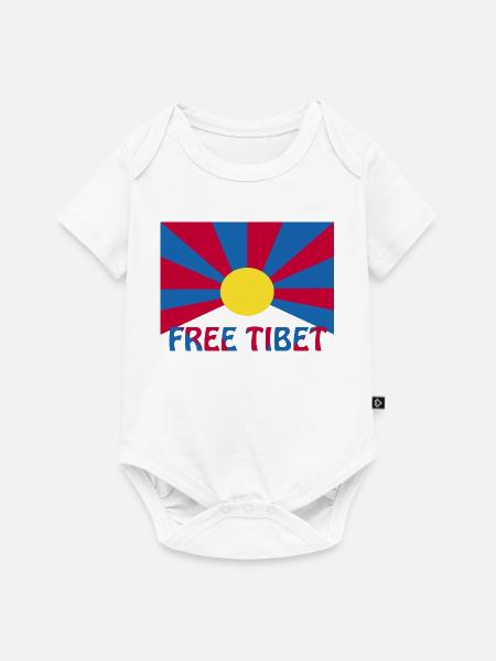 free tibet - Baby Premium Kurzarmbody - Weiß