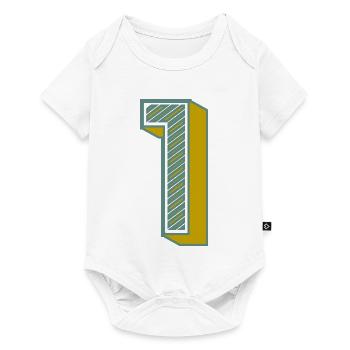 1. 1 JAHR. 1. JAHRESTAG. 1 JAHR GEBURTSTAG - Baby Premium Kurzarmbody - Weiß - Vorne