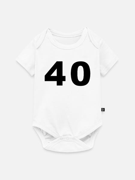 Number - 40 - Forty - Baby Premium Kurzarmbody - Weiß