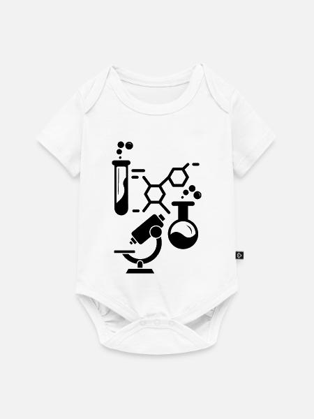 Neuronen Chemie Wissenschaft Periodensystem Labor - Premium kortærmet baby-body  - hvid