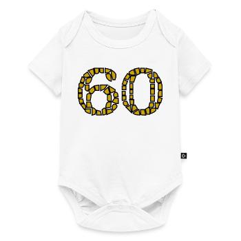 60. 60 ANS. 60e ANNIVERSAIRE. ANNIVERSAIRE 60 ANS. - Body à manches courtes Premium Bébé - blanc - Devant