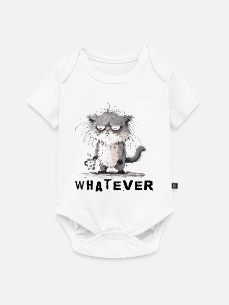 Mürrisch Katze - Baby Premium Kurzarmbody - Weiß