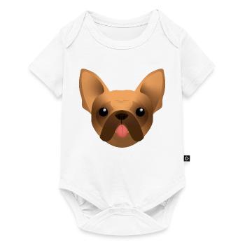 Bouledogue Français - Frenchie - Bully - Langue - Body à manches courtes Premium Bébé - blanc - Devant