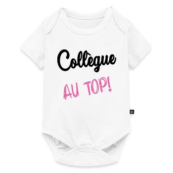 COLLEGUE. HUMOUR. RETRAITE. RETRAITE. RETRAITEE - Body à manches courtes Premium Bébé - blanc - Devant