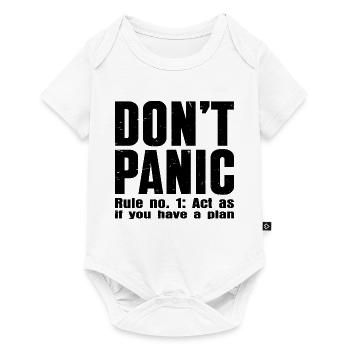 DON'T PANIC – Rule #1 Shirt - Baby Premium short-sleeve bodysuit - white - Front