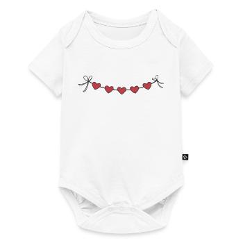 Heart Garland Garland Hearts - Baby Premium short-sleeve bodysuit - white - Front