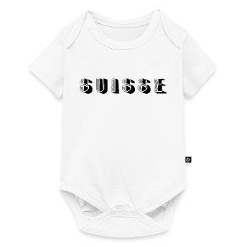 SUISSE. HUMOUR. PAYS. DRAPEAU. GENEVE. LAUSANNE - Body à manches courtes Premium Bébé - blanc - Devant