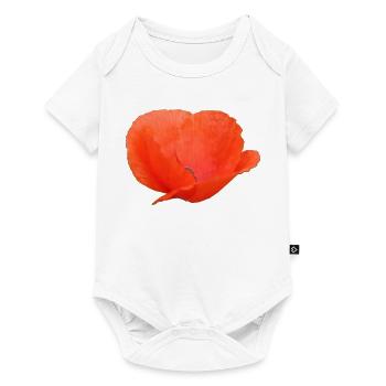 Mohnblume Mohn Klatschmohn - Baby Premium Kurzarmbody - Weiß - Vorne