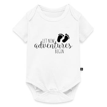 Let new adventures begin - Baby Premium Kurzarmbody - Weiß - Vorne