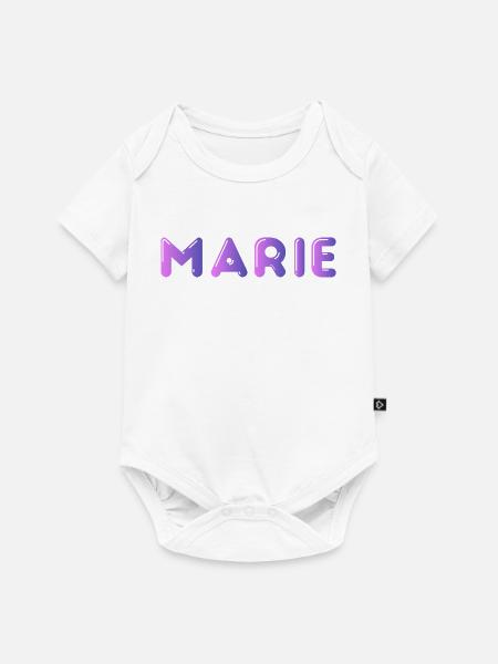 Vorname Marie - Baby Premium Kurzarmbody - Weiß