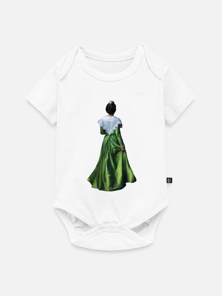 Arlesienne Grün - Baby Premium Kurzarmbody - Weiß