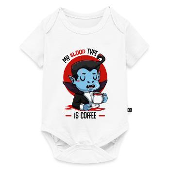 Blood Coffee Vampire Cartoon - Baby Premium short-sleeve bodysuit - white - Front
