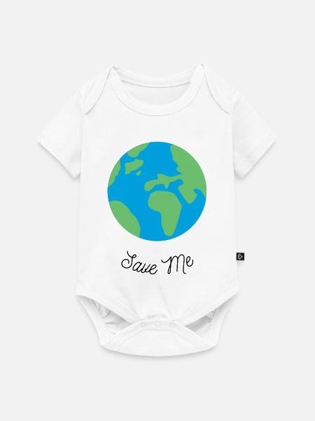 Save Me - Planet Erde - Baby Premium Kurzarmbody - Weiß