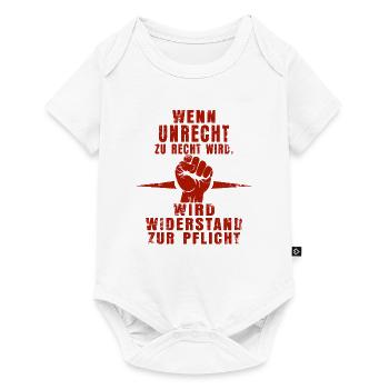 Rebellious Red – Grunge-Style Resistance - Baby Premium short-sleeve bodysuit - white - Front