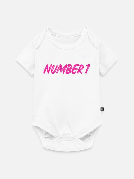 Number 1 - eins - erster - erste - 1 - Nummer 1 - Baby Premium Kurzarmbody - Weiß
