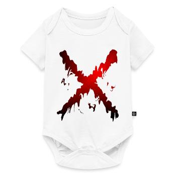 X Desing rot schwarz - Baby Premium Kurzarmbody - Weiß - Vorne