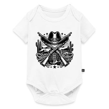 Western Logo 2 - Baby Premium Kurzarmbody - Weiß - Vorne