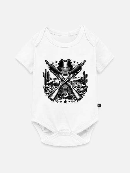 Western Logo 2 - Baby Premium Kurzarmbody - Weiß