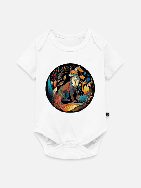 Mandala nature magic - Baby Premium Kurzarmbody - Weiß