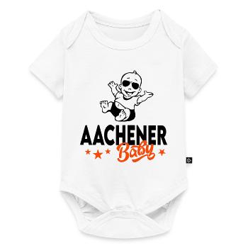 Baby Stadt Städte geboren in Aachen - Baby Premium Kurzarmbody - Weiß - Vorne