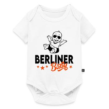 Baby Stadt Städte geboren in Berlin - Baby Premium Kurzarmbody - Weiß - Vorne