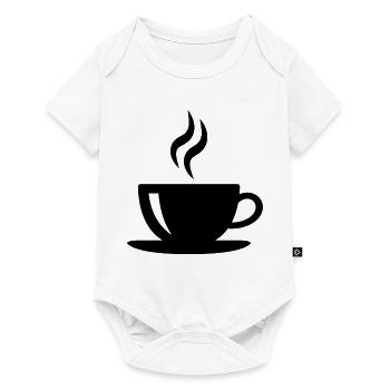 Kaffeetasse - Baby Premium Kurzarmbody - Weiß - Vorne