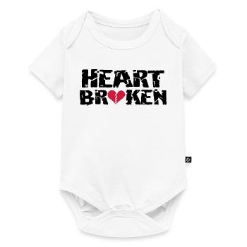 Herz <3Broken - Baby Premium Kurzarmbody - Weiß - Vorne