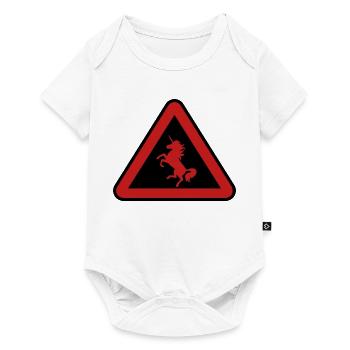 Attention unicorn, danger - Baby Premium short-sleeve bodysuit - white - Front