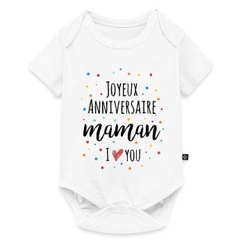 Joyeux Anniversaire Maman – Baby & Kids Clothes - Baby Premium short-sleeve bodysuit - white - Front