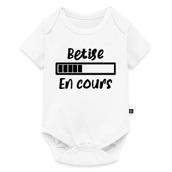 Bêtise en cours - Body à manches courtes Premium Bébé - blanc - Devant