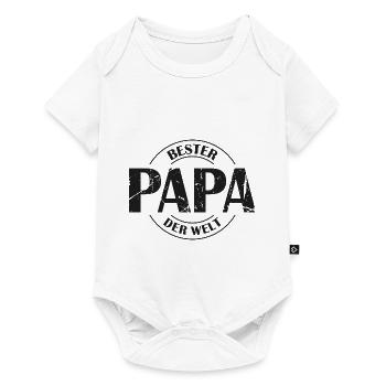 Bester Papa der Welt - Baby Premium Kurzarmbody - Weiß - Vorne